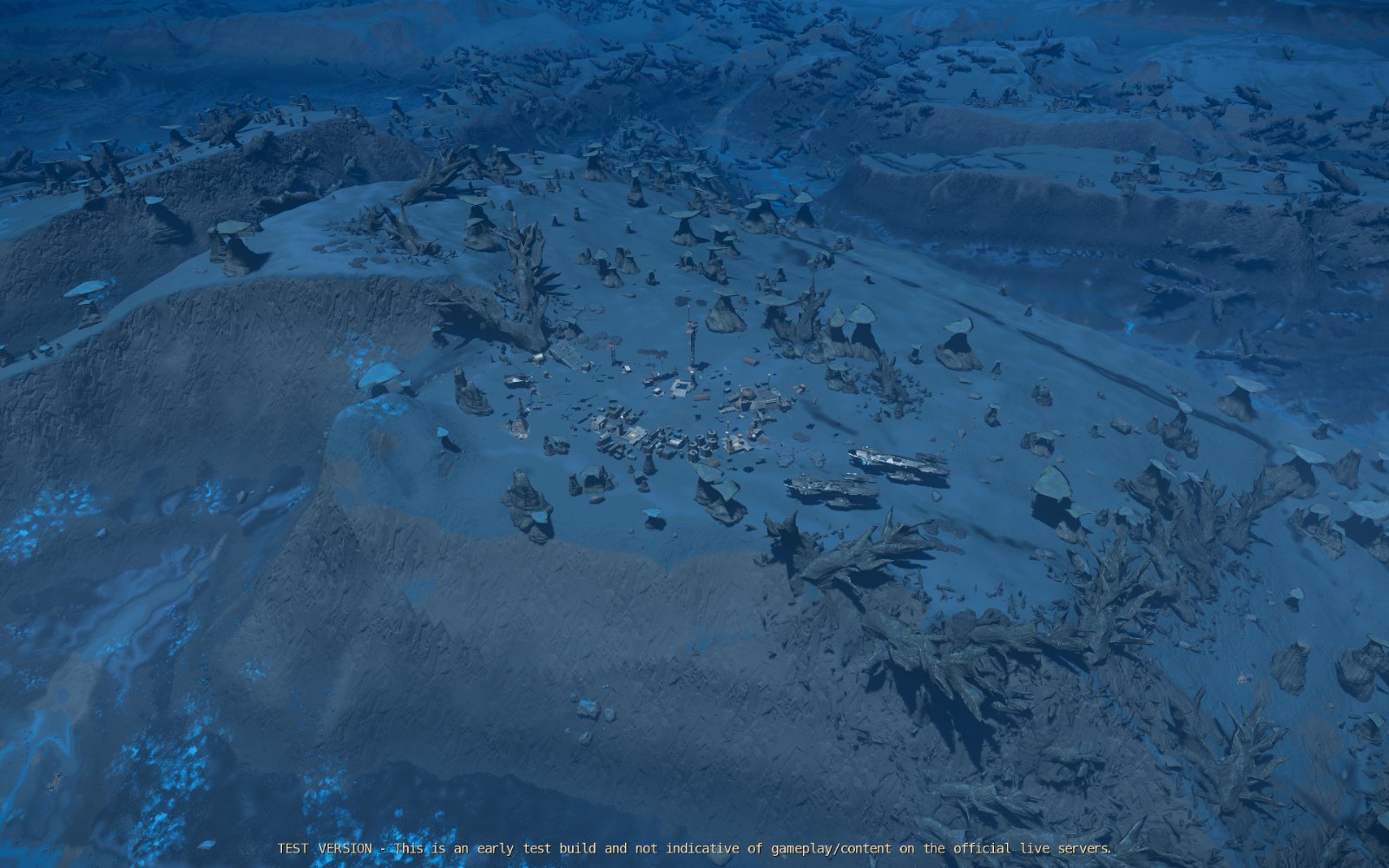 A depot on the surface of a Pyro world